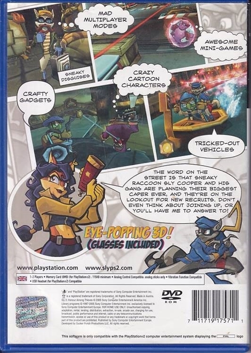 Sly 3 - PS2 (B Grade) (Genbrug)
